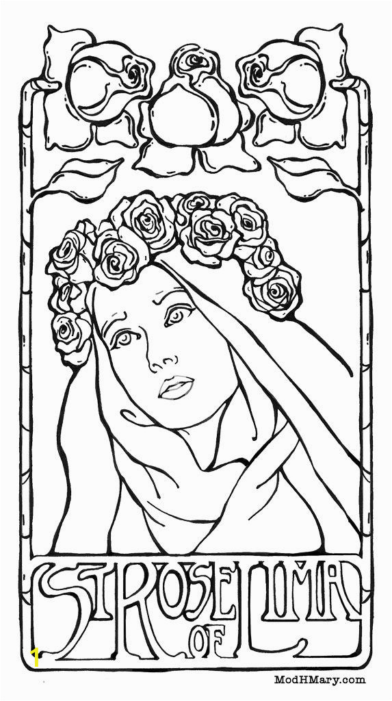 St Rose Of Lima Coloring Page St Rose Of Lima