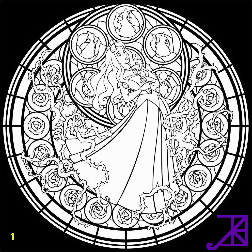 disney stained glass coloring pages sketch templates