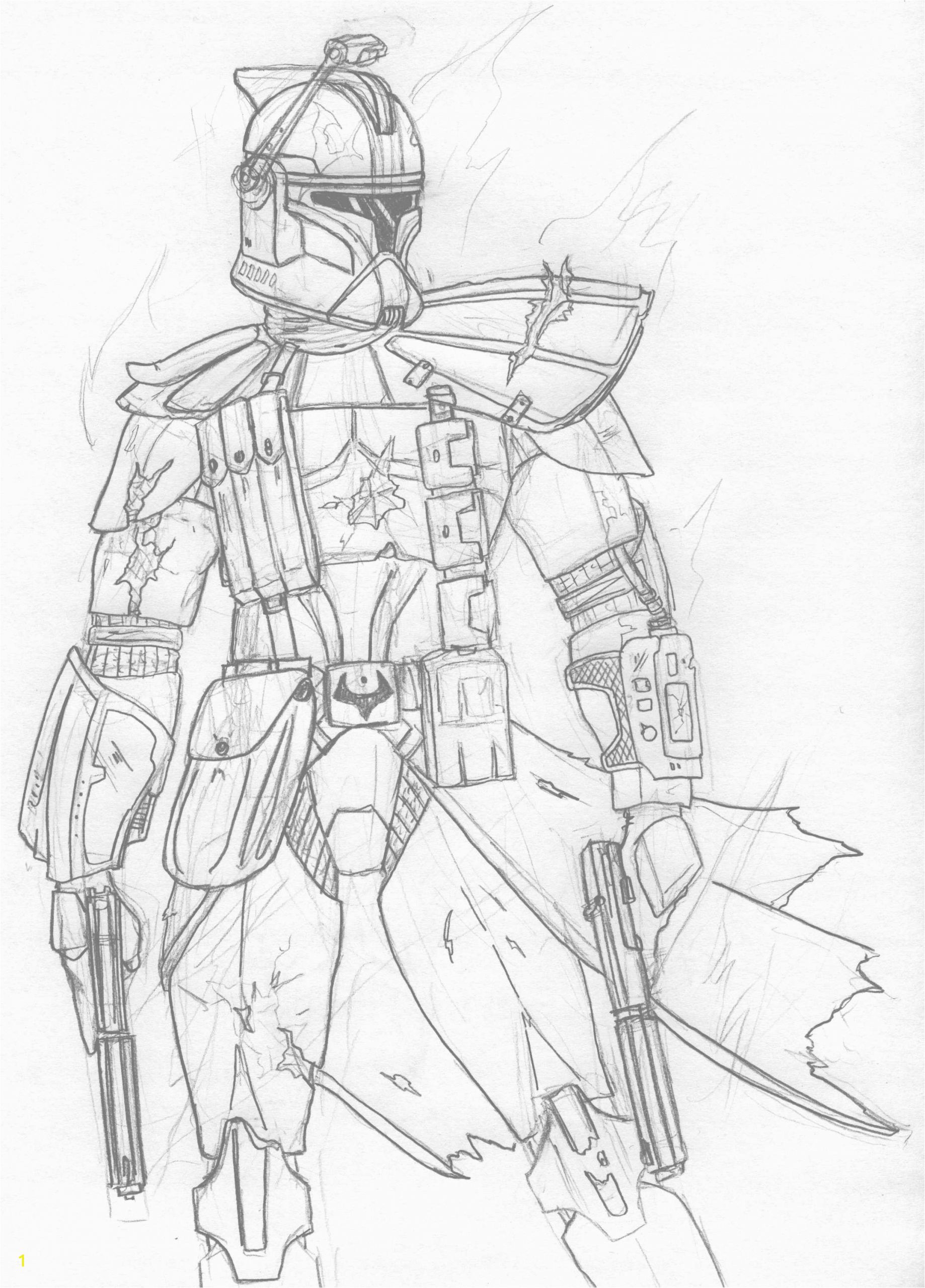 clone trooper drawing