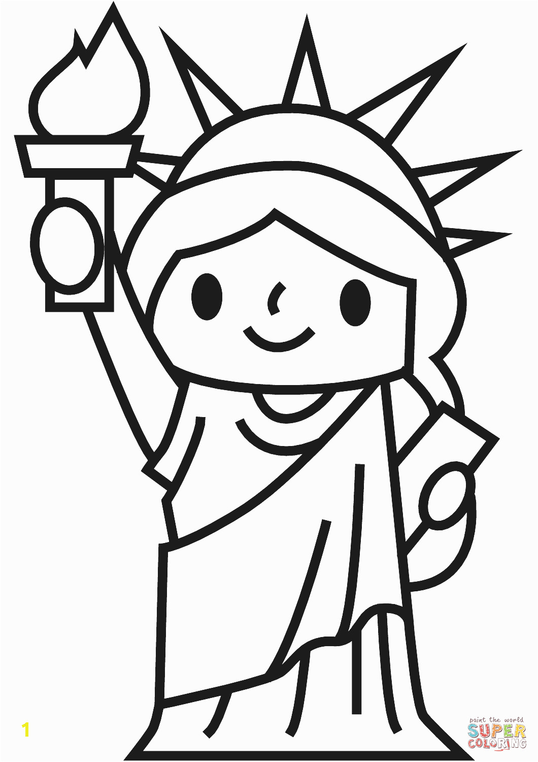 statue of liberty drawing easy