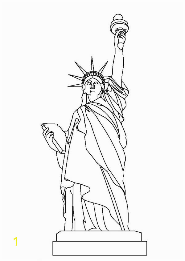 statue of liberty coloring page 2