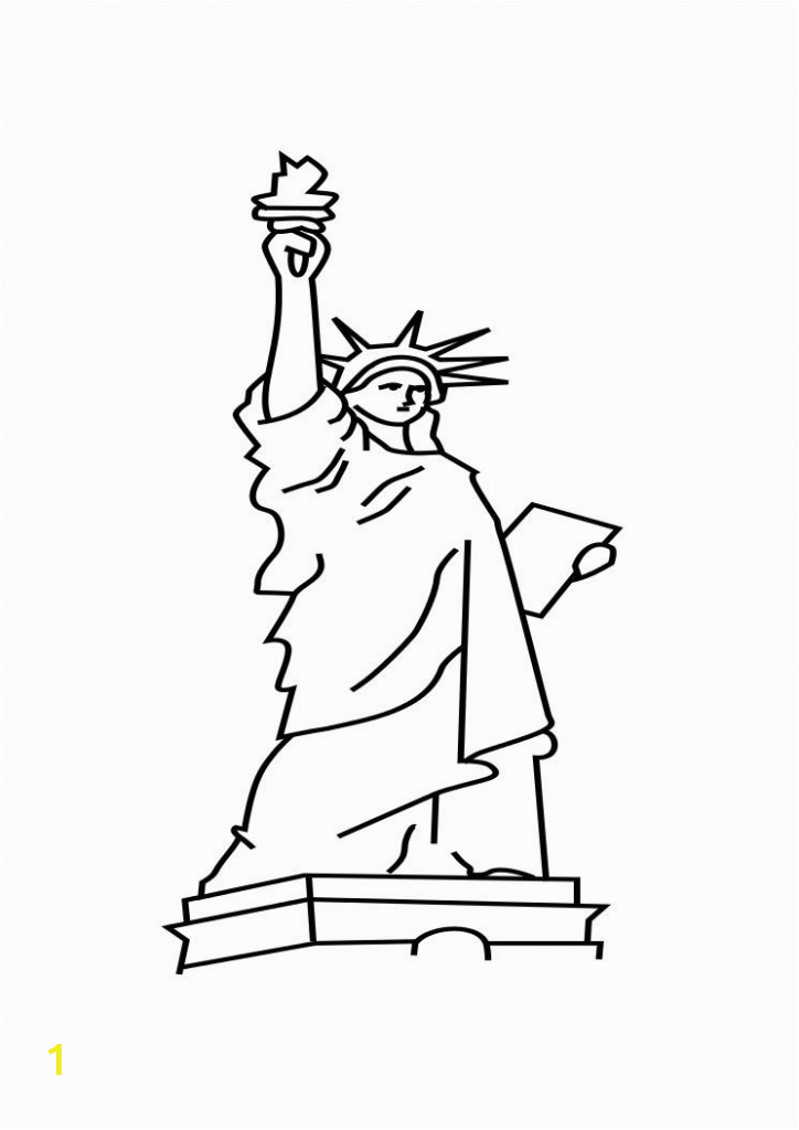 statue of liberty coloring pages for kindergarten
