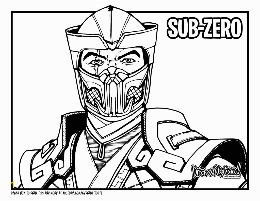 Sub Zero Mortal Kombat Coloring Pages How to Draw Sub Zero Mortal Kombat X Drawing Tutorial