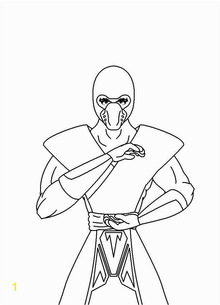 sub zero mortal kombat coloring pages