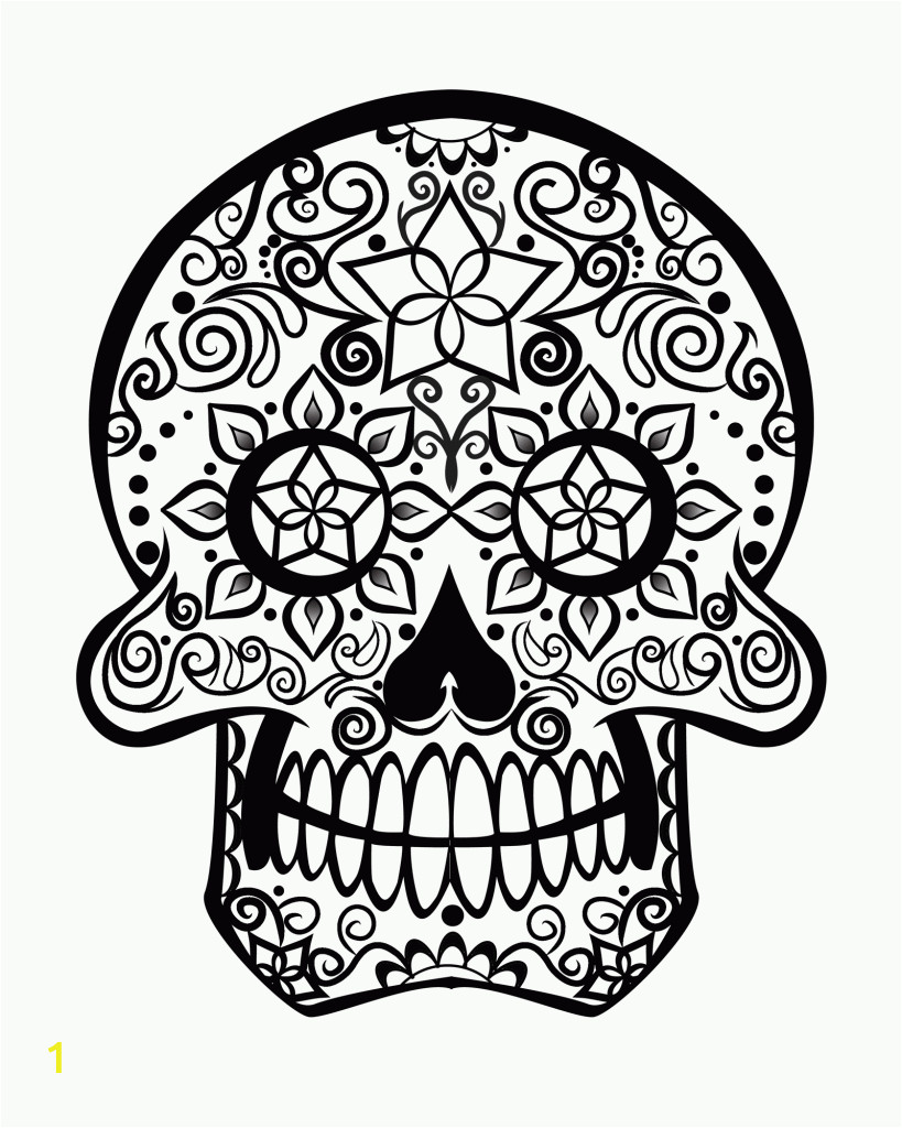 free printable sugar skull coloring pages for adults