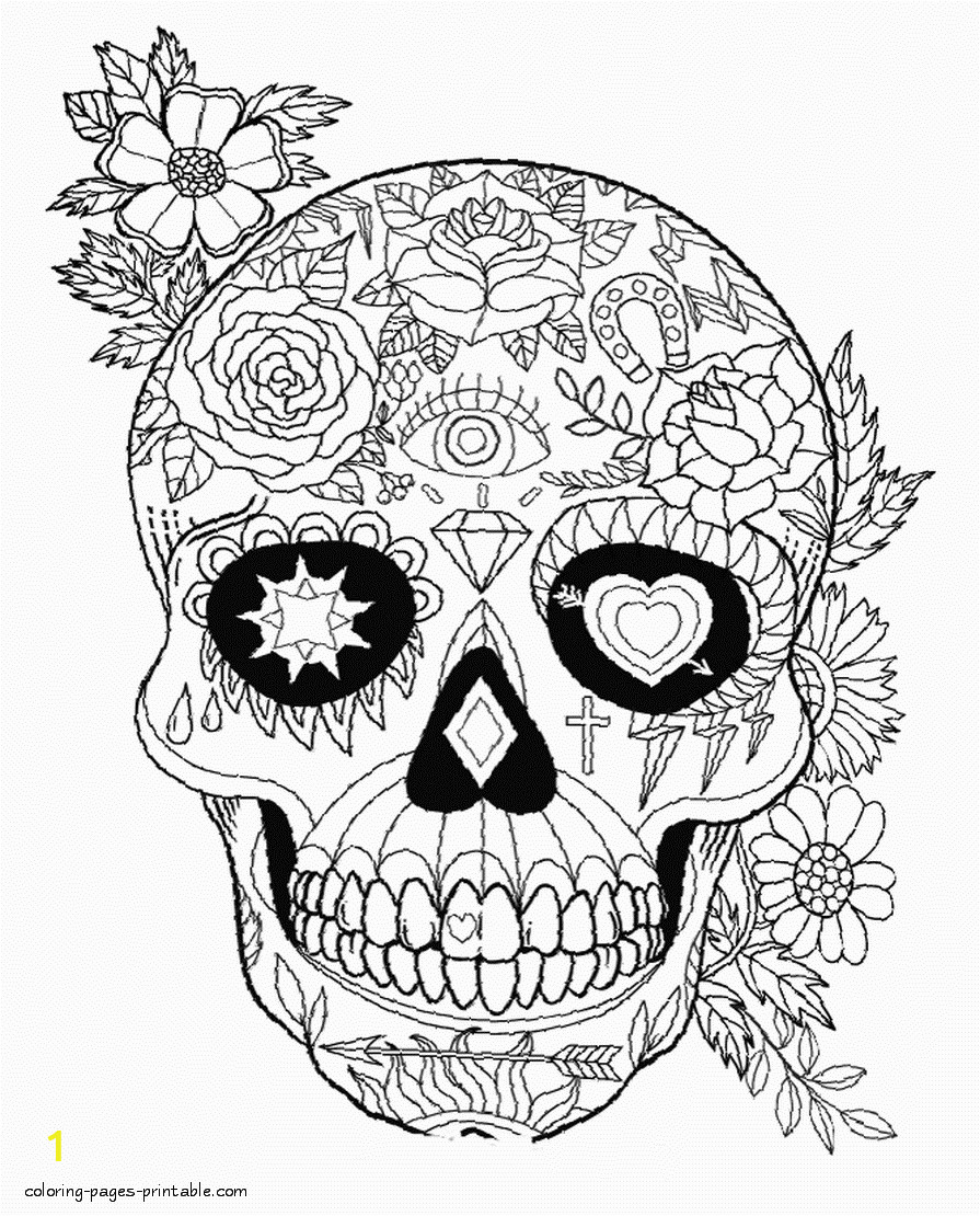 Sugar Skull Coloring Pages for Adults Sugar Skull Coloring Coloring Pages Printable