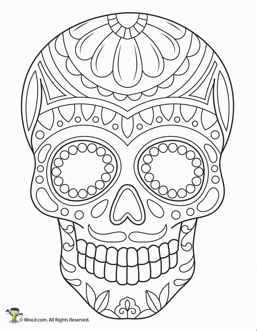 sugar skulls coloring printable