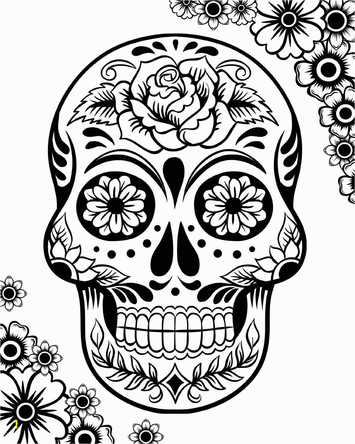 Sugar Skull Coloring Pages for Adults Sugar Skull Coloring Pages Best Coloring Pages for Kids