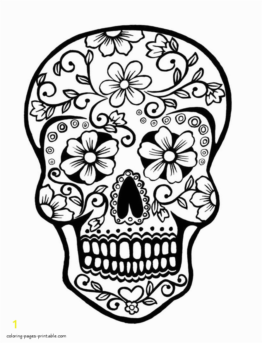 Sugar Skull Coloring Pages for Adults Sugar Skull Coloring Pages Coloring Pages Printable