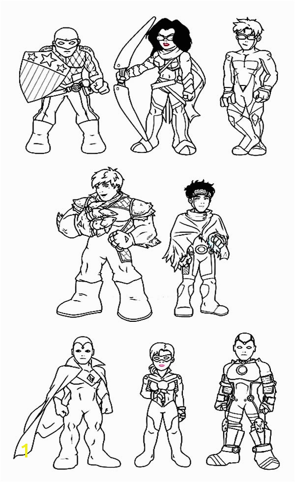 amazing super hero squad coloring page