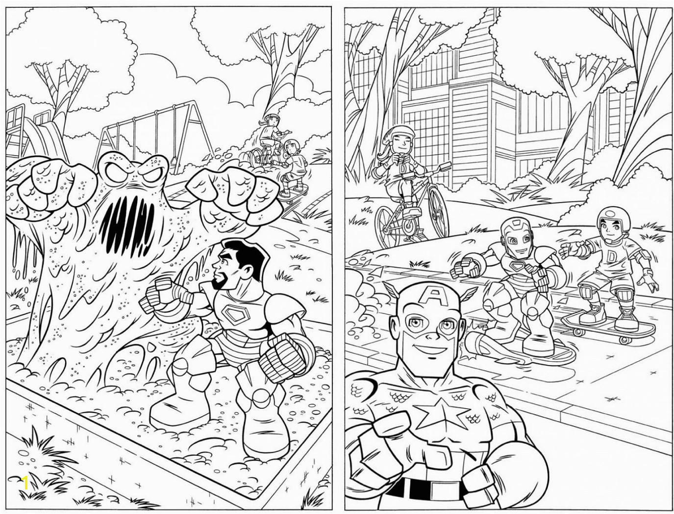 super hero squad show coloring lesson kids coloring page