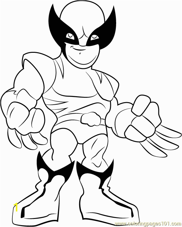 Super Hero Squad Wolverine Coloring Pages Wolverine Coloring Page Free the Super Hero Squad Show