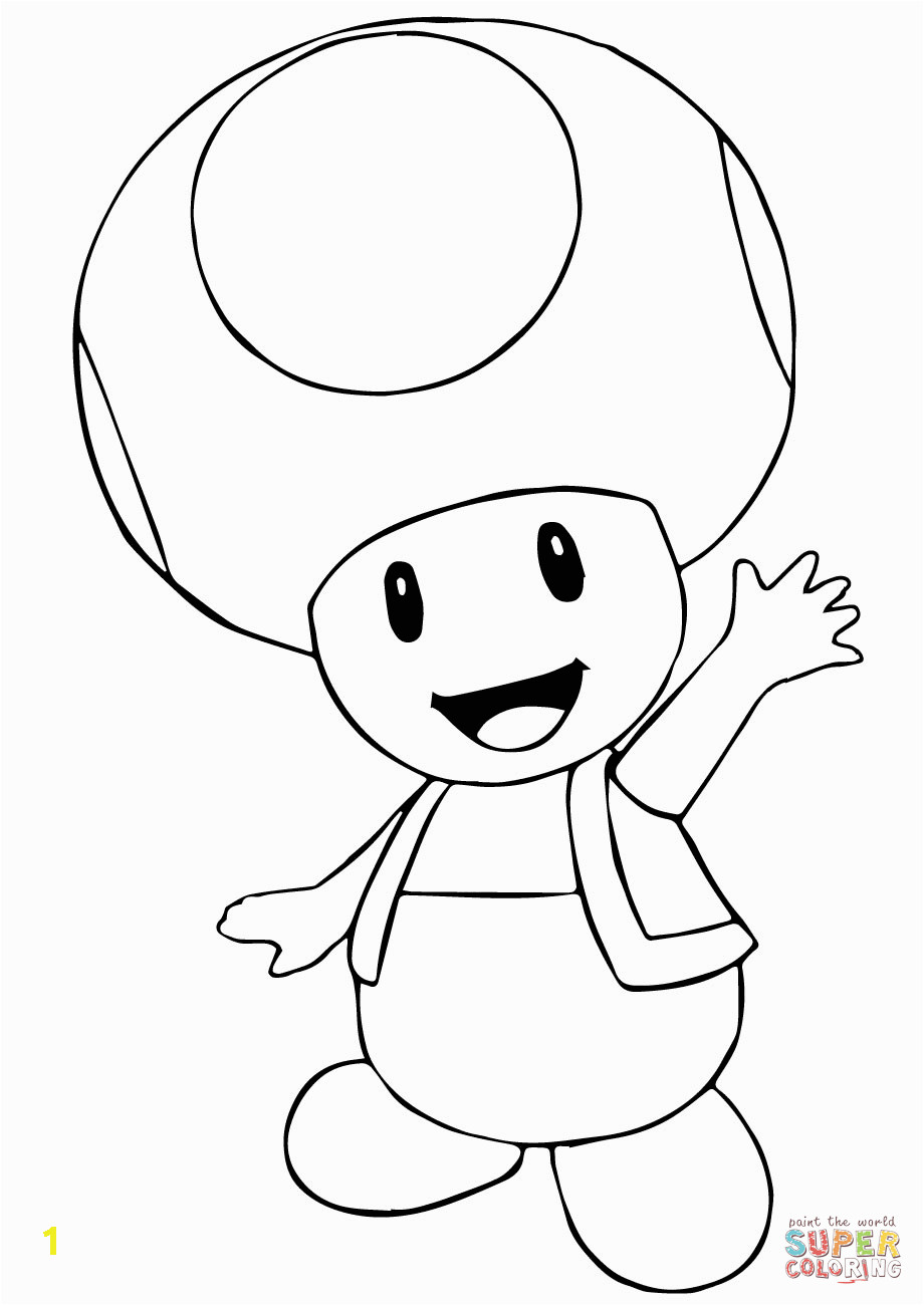 toad coloring pages from super mario