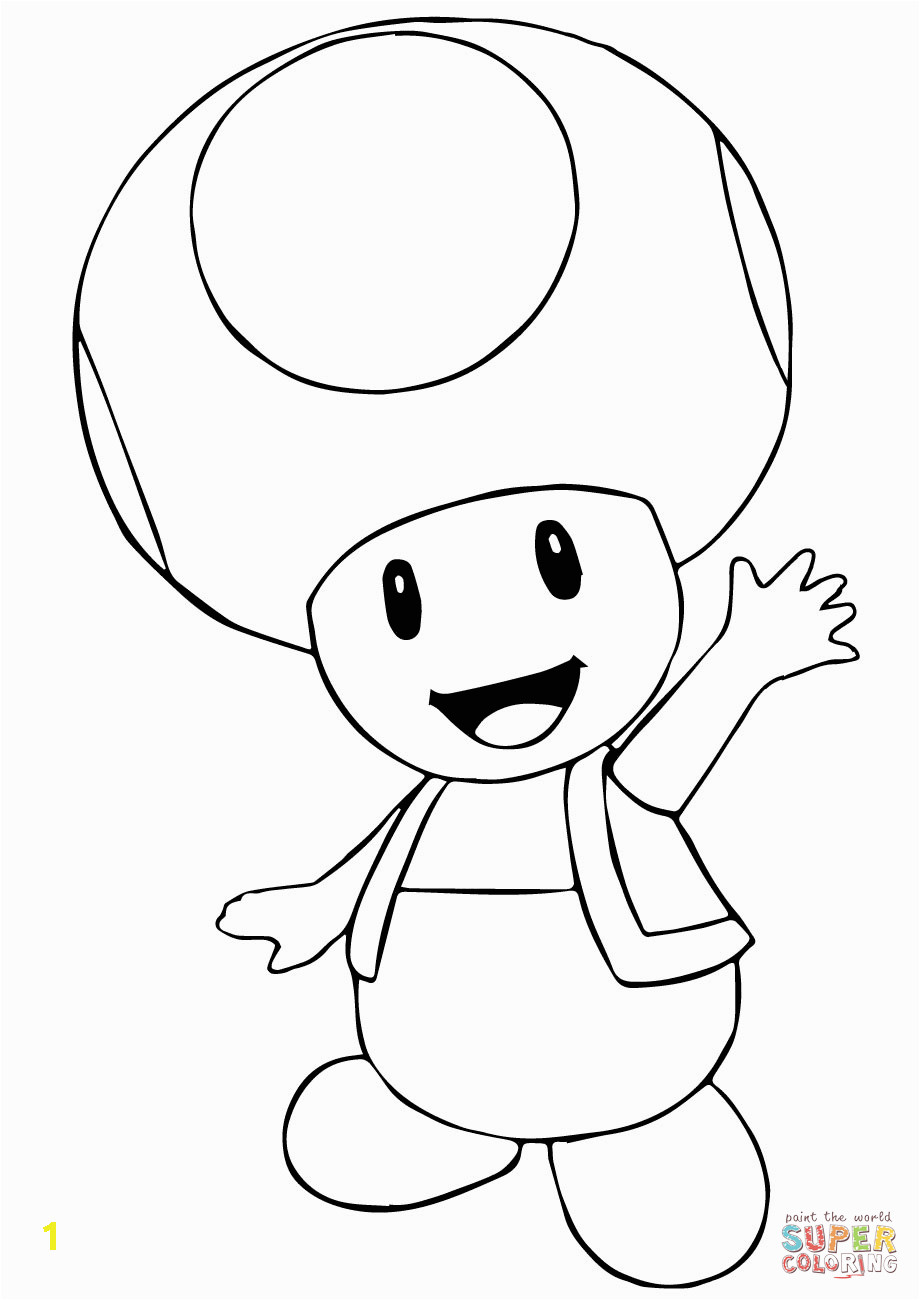 toad coloring pages from super mario