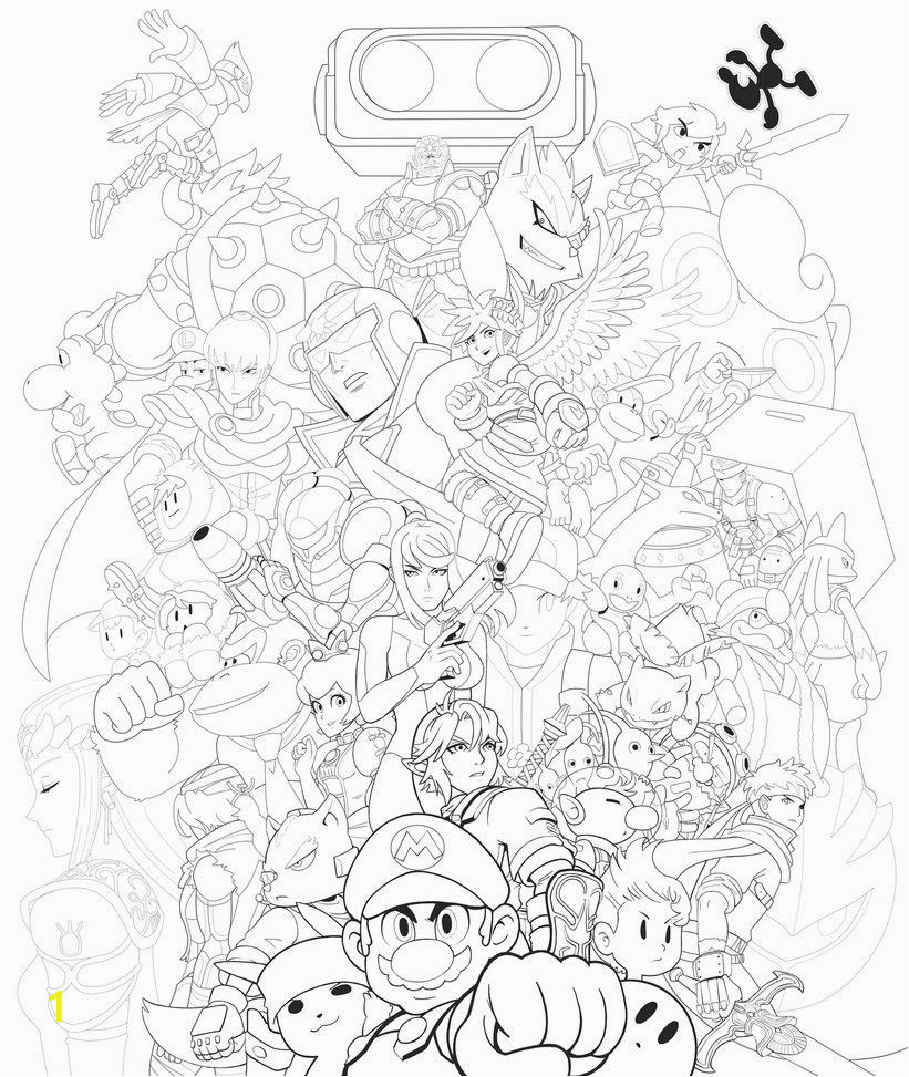 smash brothers coloring pages
