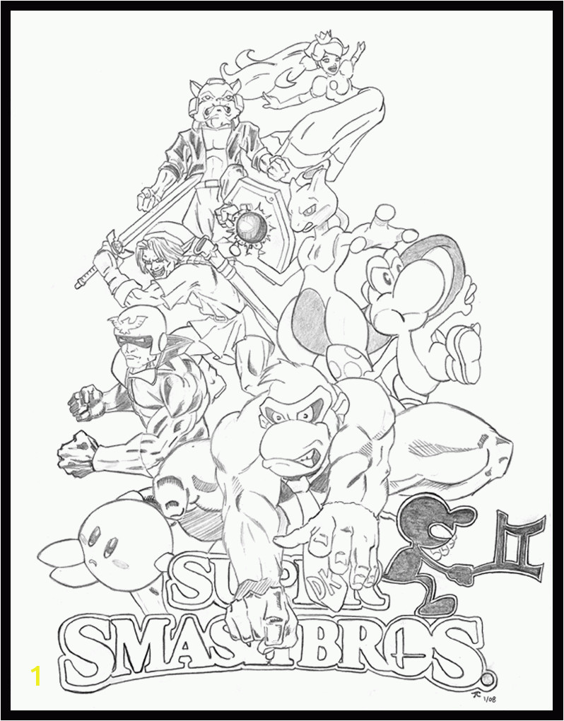 Super Smash Bros Ultimate Characters Coloring Pages Super Smash Brothers Coloring Pages Free Printable