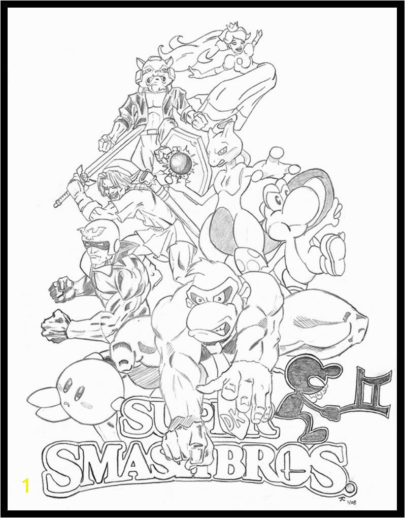 Super Smash Bros Ultimate Coloring Pages Super Smash Bros Coloring Pages