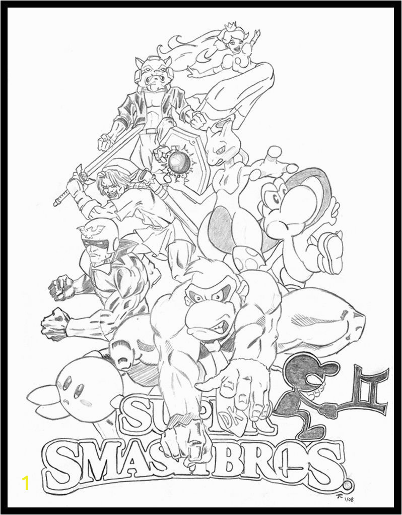 Super Smash Bros Ultimate Coloring Pages Divyajanan