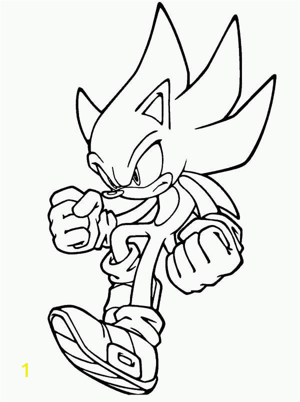 super sonic coloring page