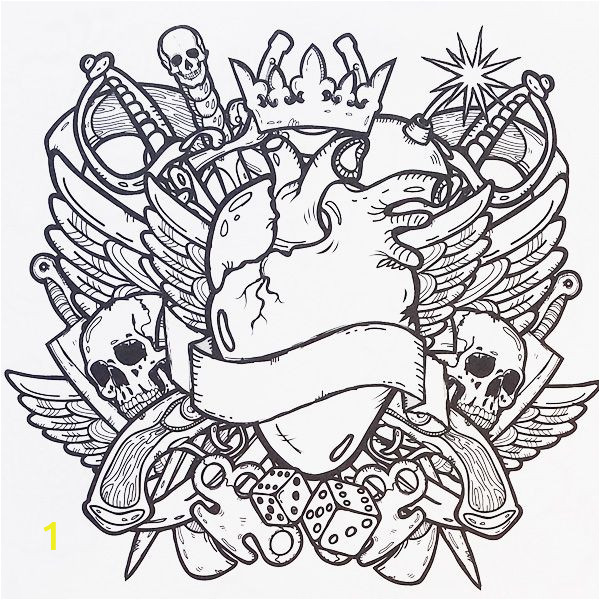Tattoo Design Tattoo Coloring Pages for Adults Tattoo Designs Adult Colouring Book Colour Me Awesome