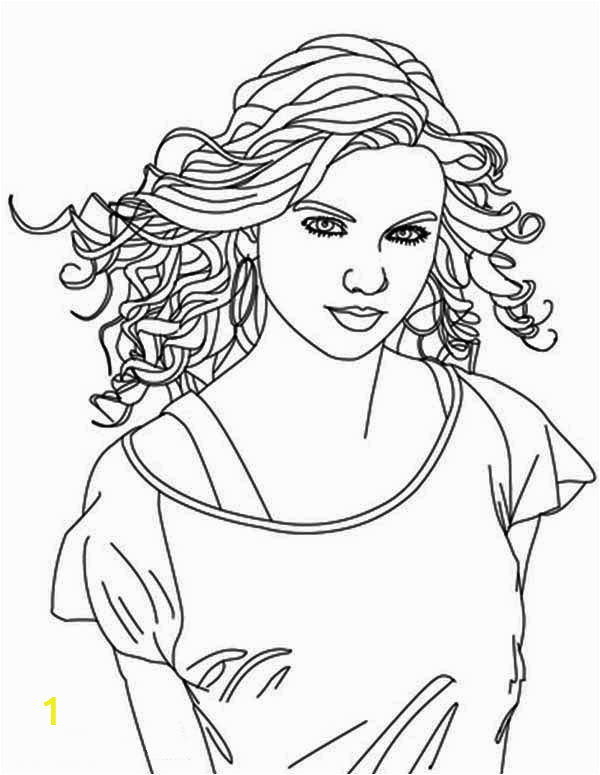 taylor swift is country singer coloring page