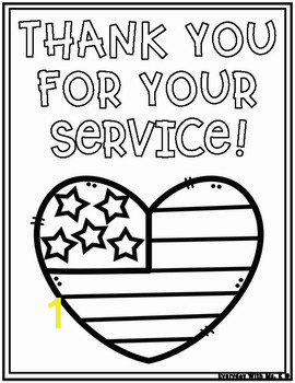 Veterans Day Memorial Day Thank You For Your Service Cards Coloring Page FREEBIE