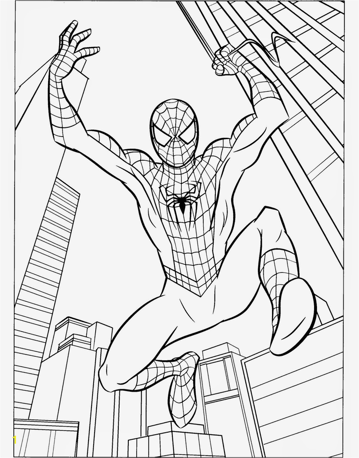 spiderman free printable coloring pages