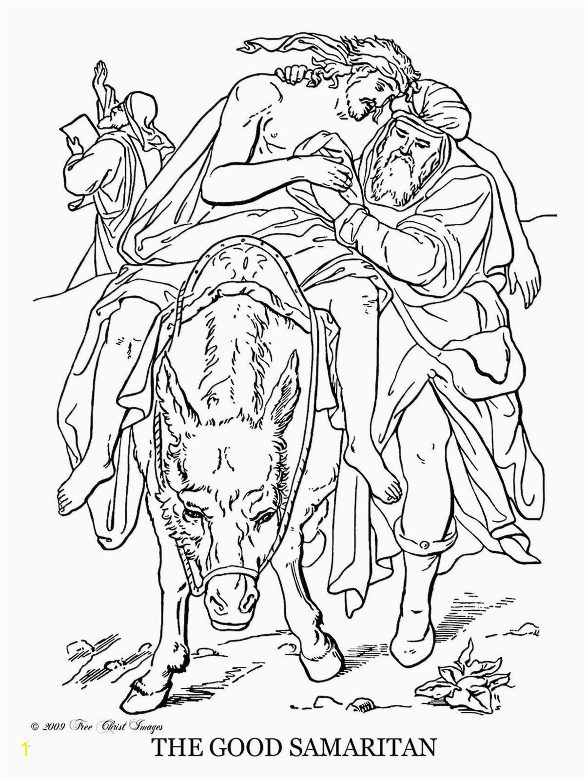 coloring pages of the good samaritan