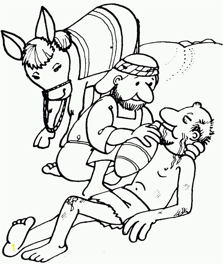 good samaritan coloring pages for kids