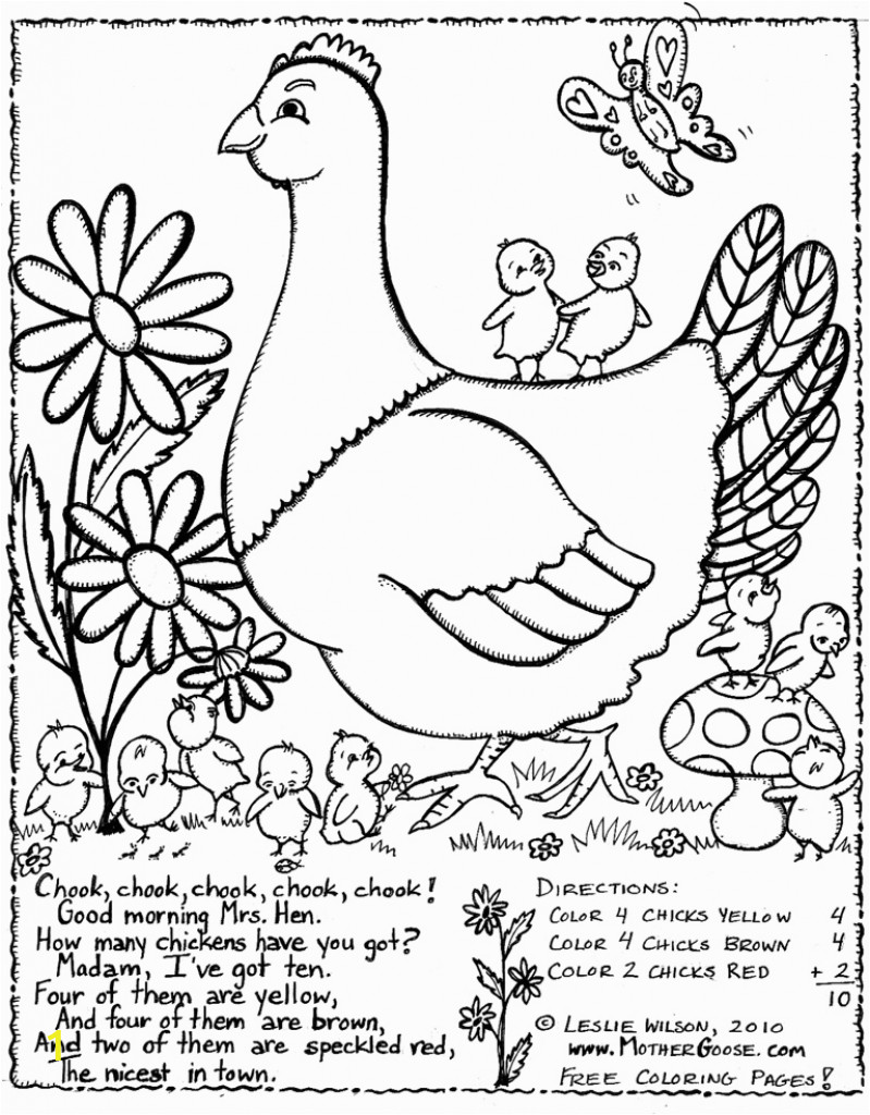 little red hen coloring pages