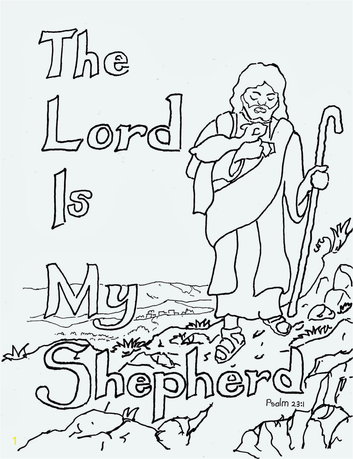 The Lord is My Shepherd Coloring Page Coloring Pages for Kids by Mr Adron the Lord is My
