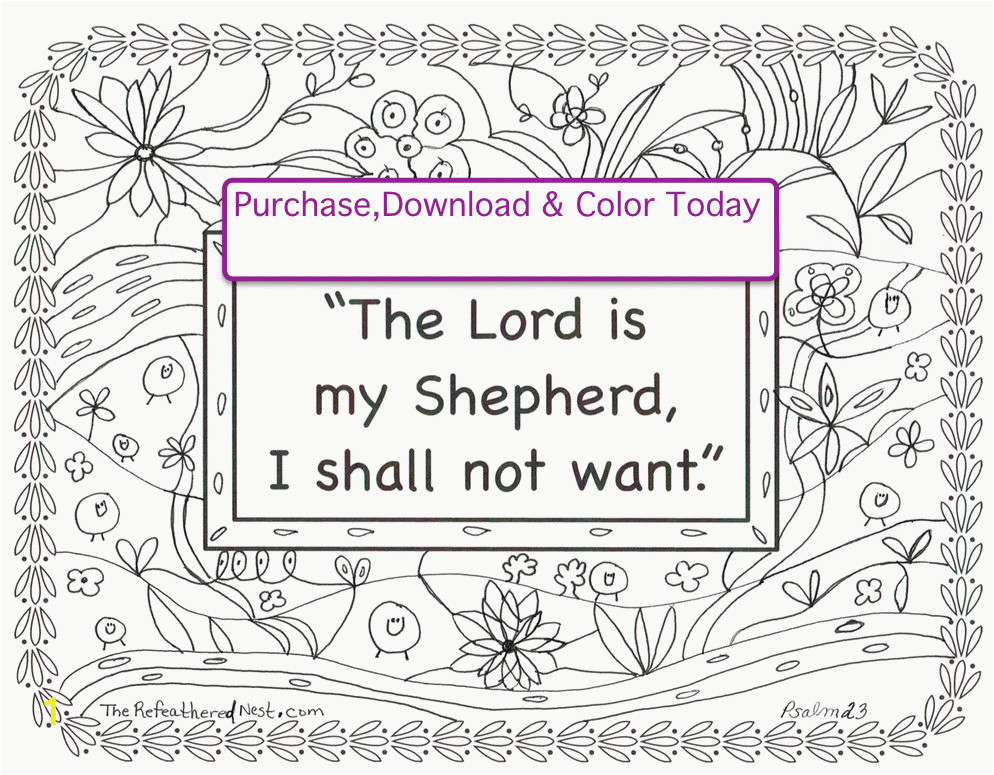 the lord is my shepherd coloring pages