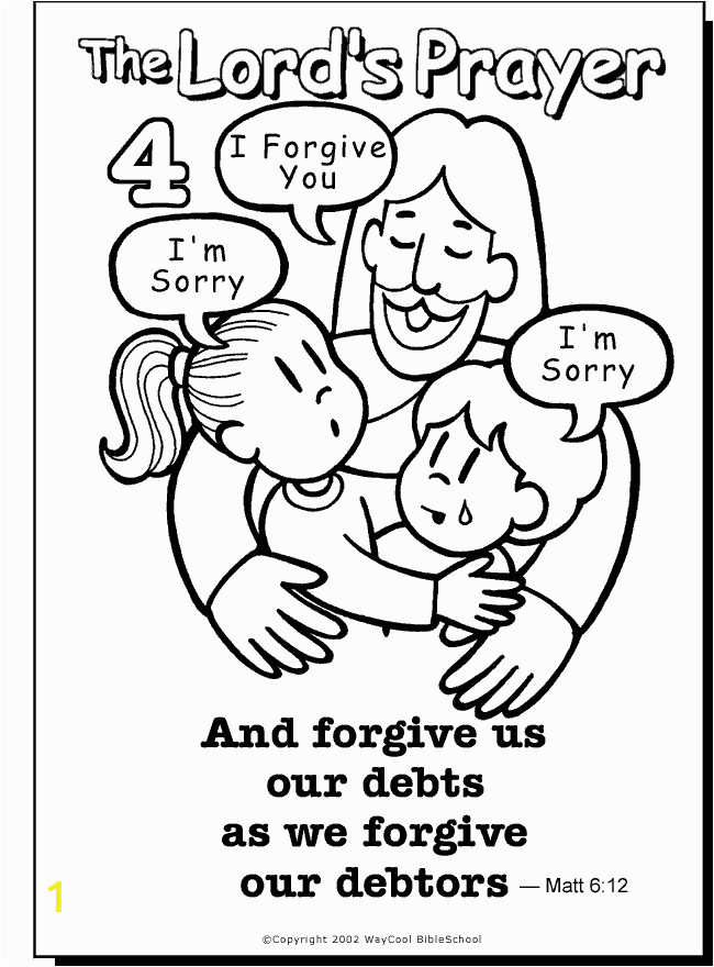 the lord s prayer coloring pages for children