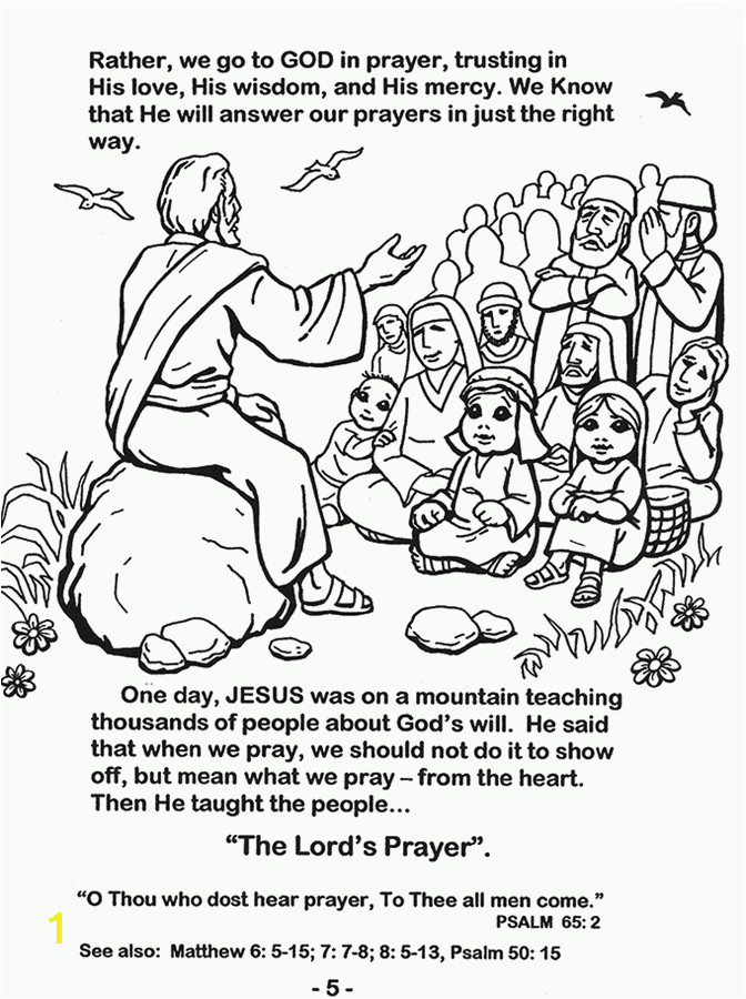 the lord s prayer coloring pages for children