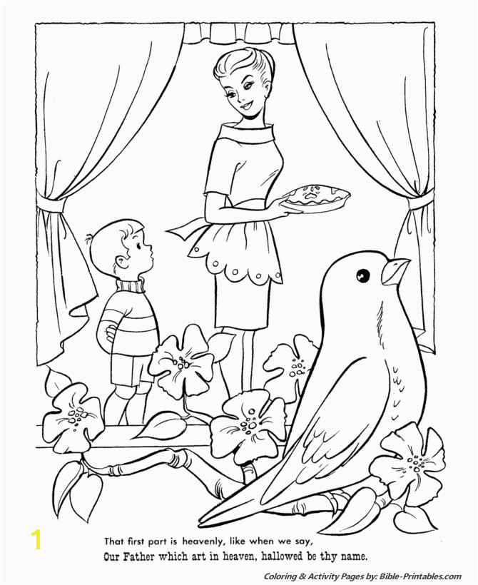 The Lord S Prayer Coloring Pages Printable the Lords Prayer P10