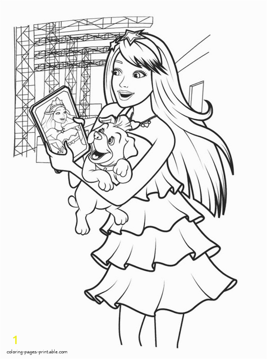 The Princess and the Popstar Coloring Pages Coloring Pages Barbie the Princess and the Popstar Full