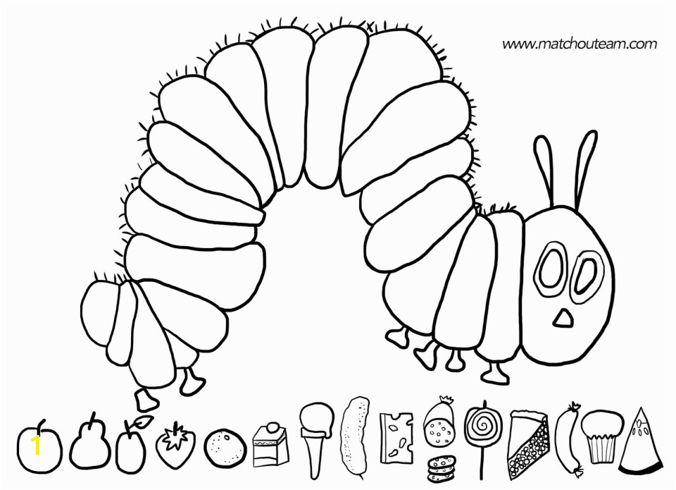 the very hungry caterpillar coloring pages free for kids