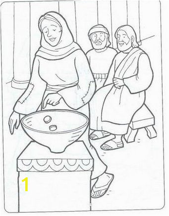 The Widow S Mite Coloring Page the Widow S Fering