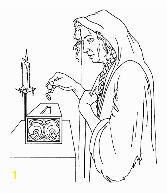 The Widow S Mite Coloring Page the Widow S Mite Mark 12 Bible Coloring Pages