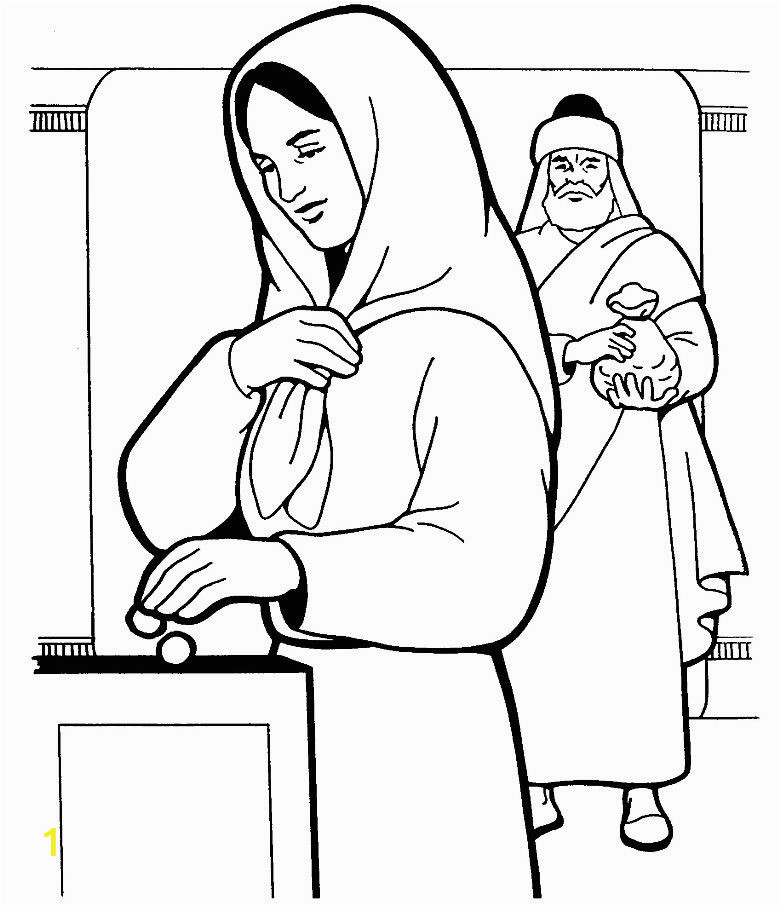 The Widow S Mite Coloring Page the Widows Mite