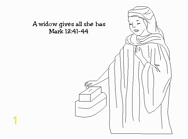 The Widow S Mite Coloring Page Widow S Mite Coloring Page