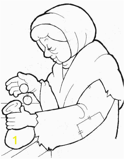 The Widow S Mite Coloring Page Widow S Mite Coloring Page the Widow S Fering