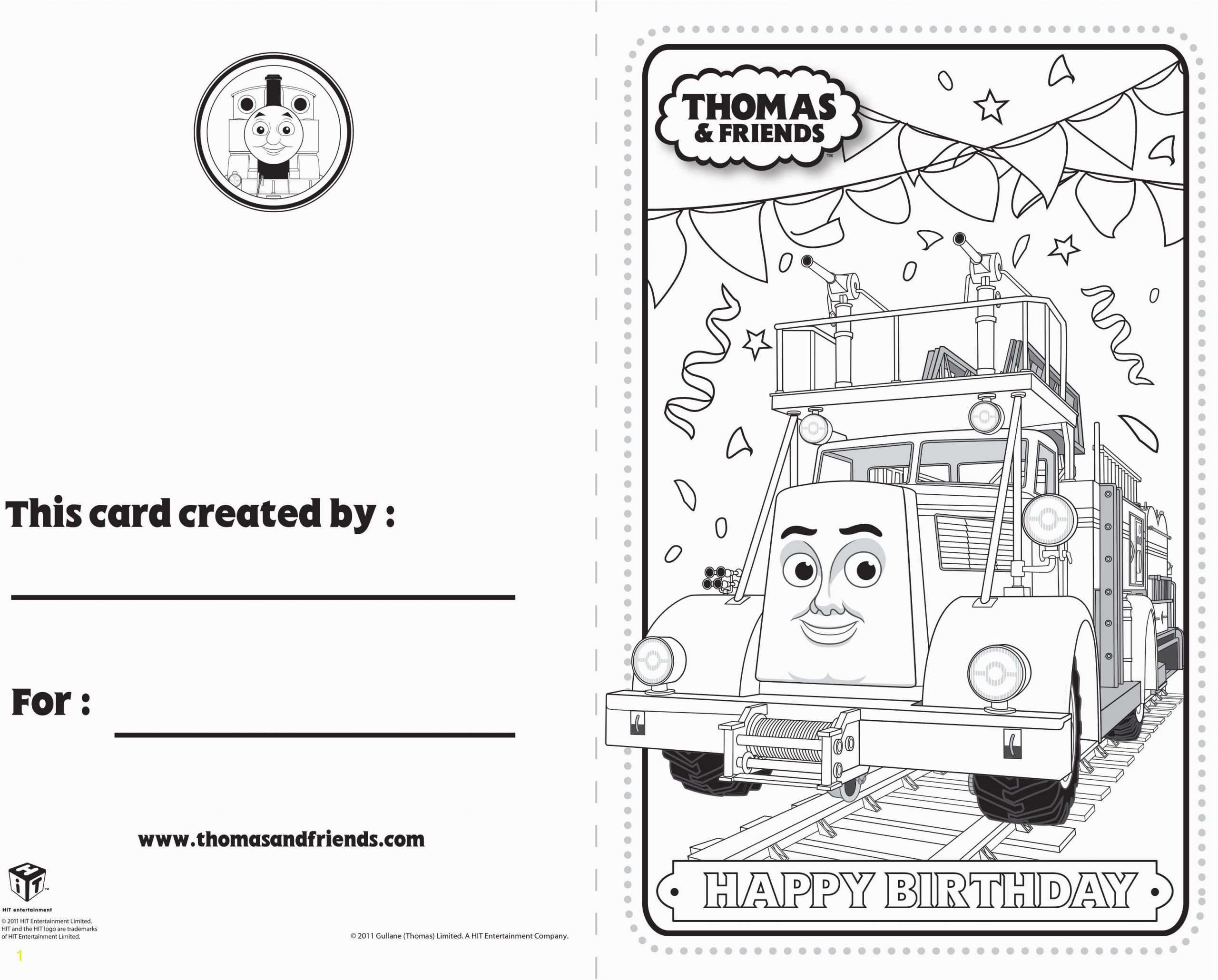 Thomas the Tank Engine Coloring Pages Birthday Thomas and Friends Birthday Card – Flynn Thomasandfriends