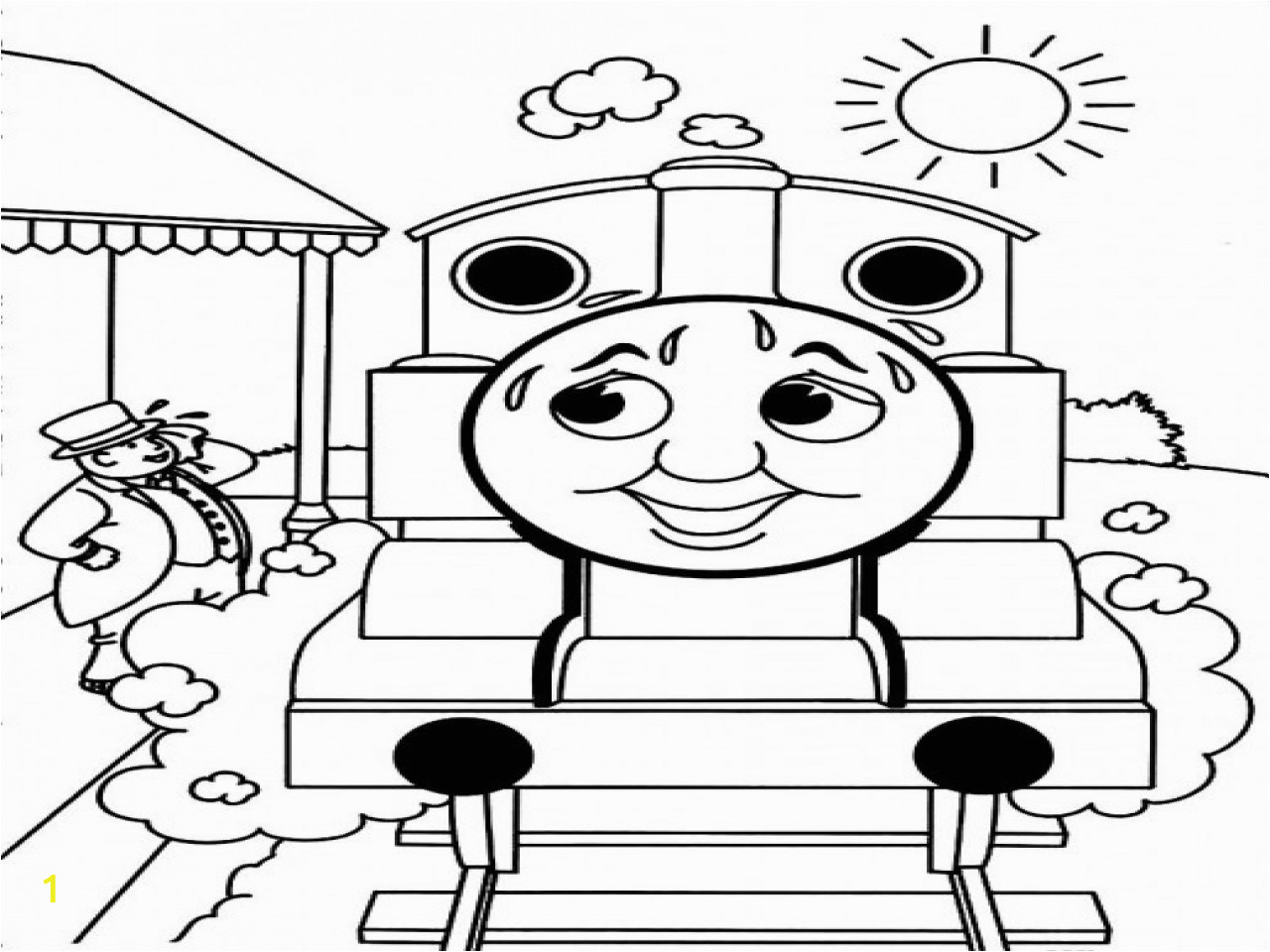 thomas birthday coloring pages