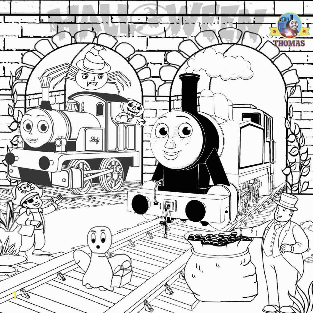 Thomas the Train Halloween Coloring Pages Thomas the Train Halloween Worksheets for Kids
