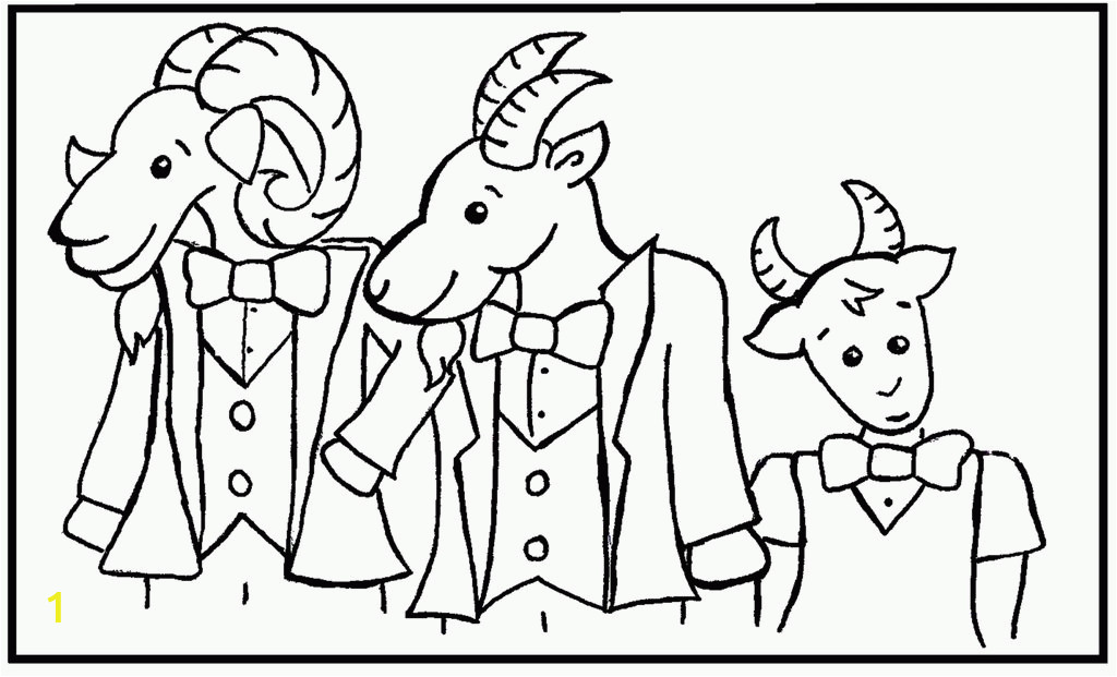 the three billy goats gruff coloring pages