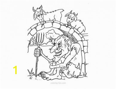 three billy goats gruff coloring pages