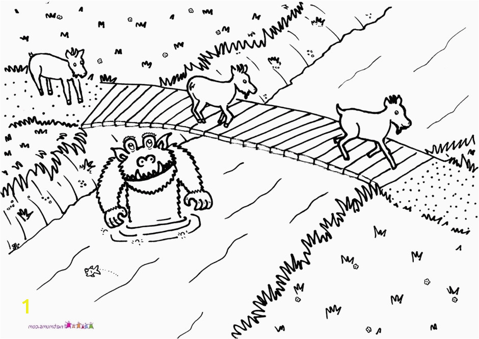 the three billy goats gruff coloring pages