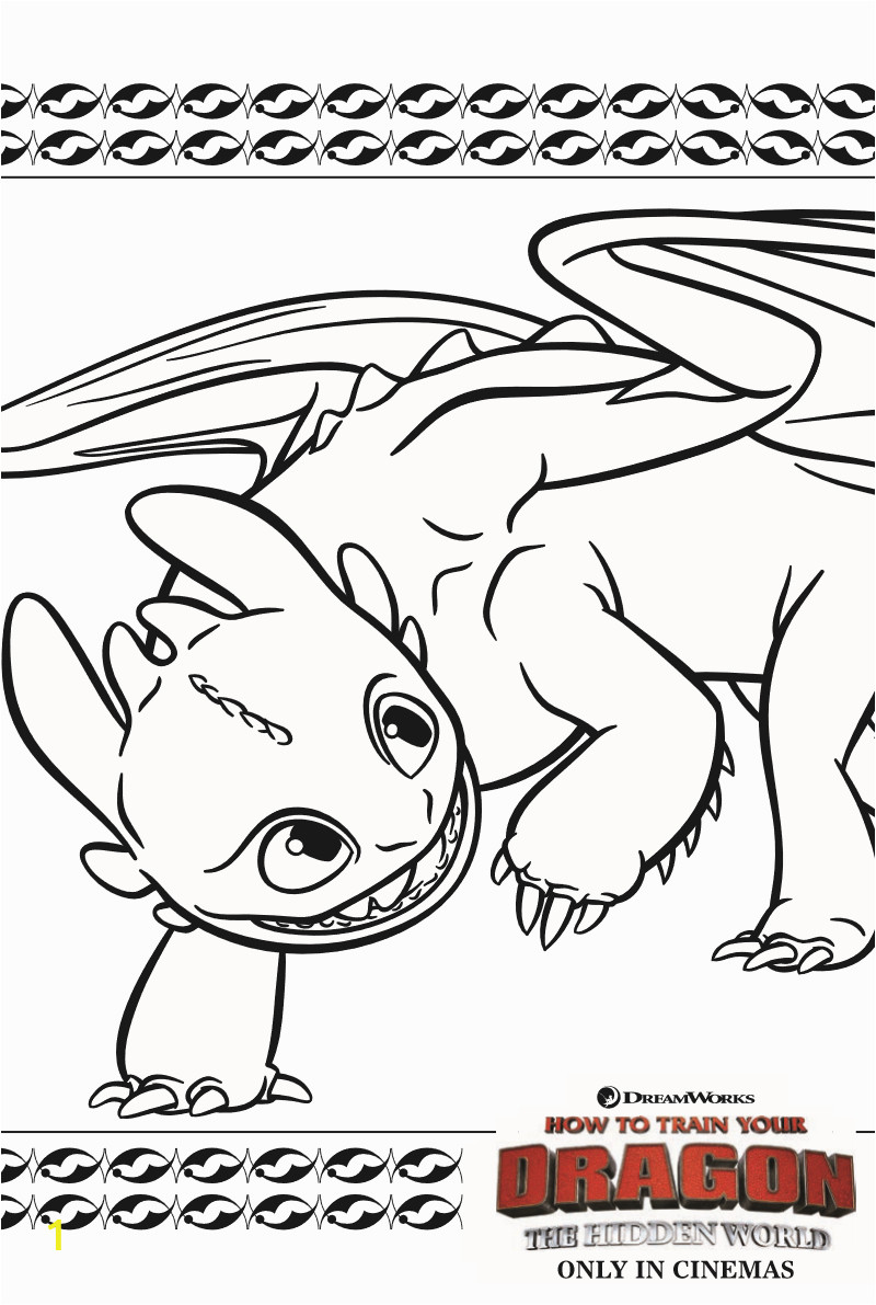 Toothless How to Train Your Dragon Coloring Pages toothless Coloring Page How to Train Your Dragon 3