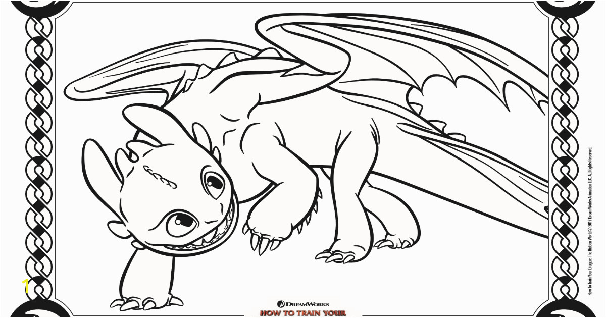 toothless coloring page